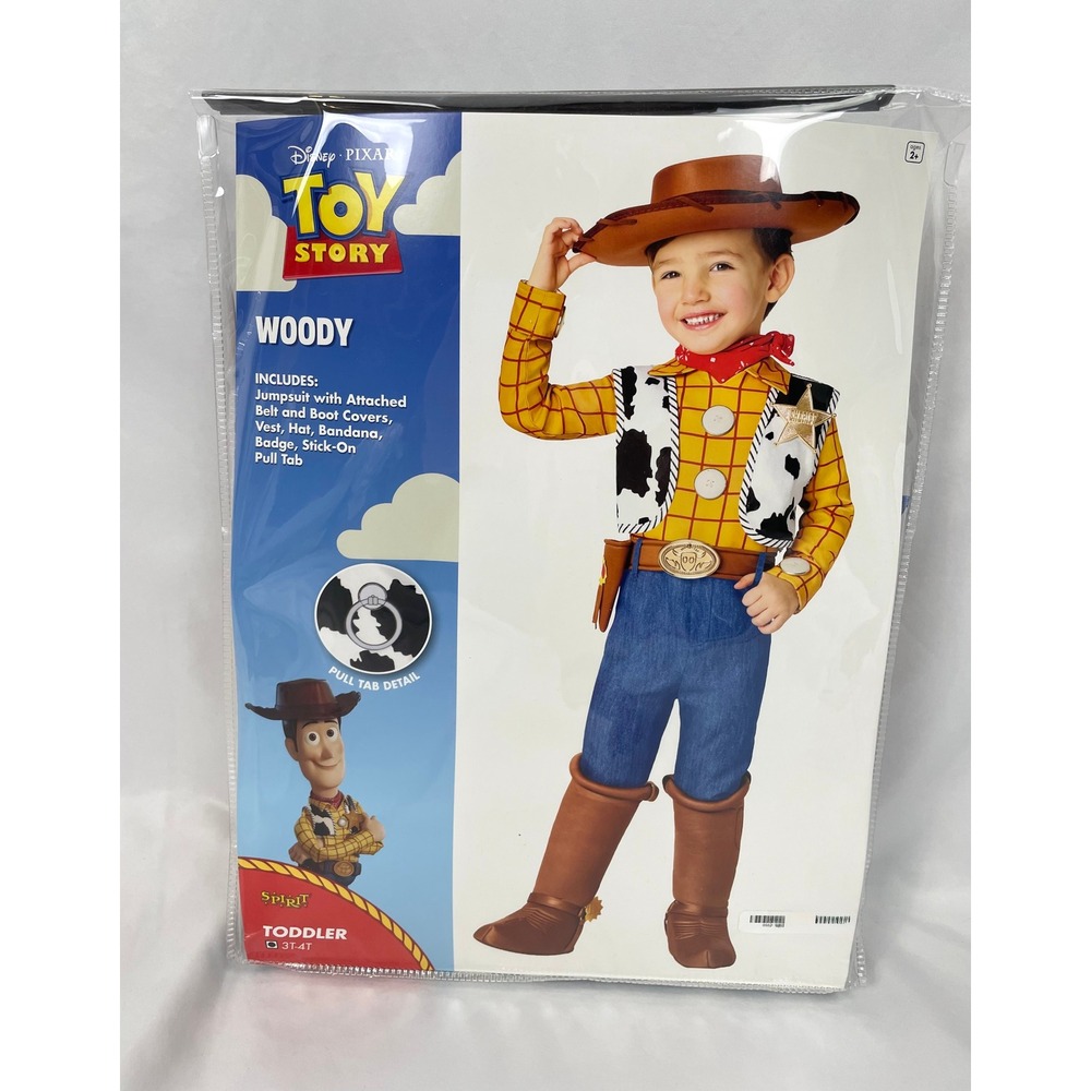 Spirit Halloween Boy 3T-4T Disney Toy Story Woody Halloween Costume Cowboy